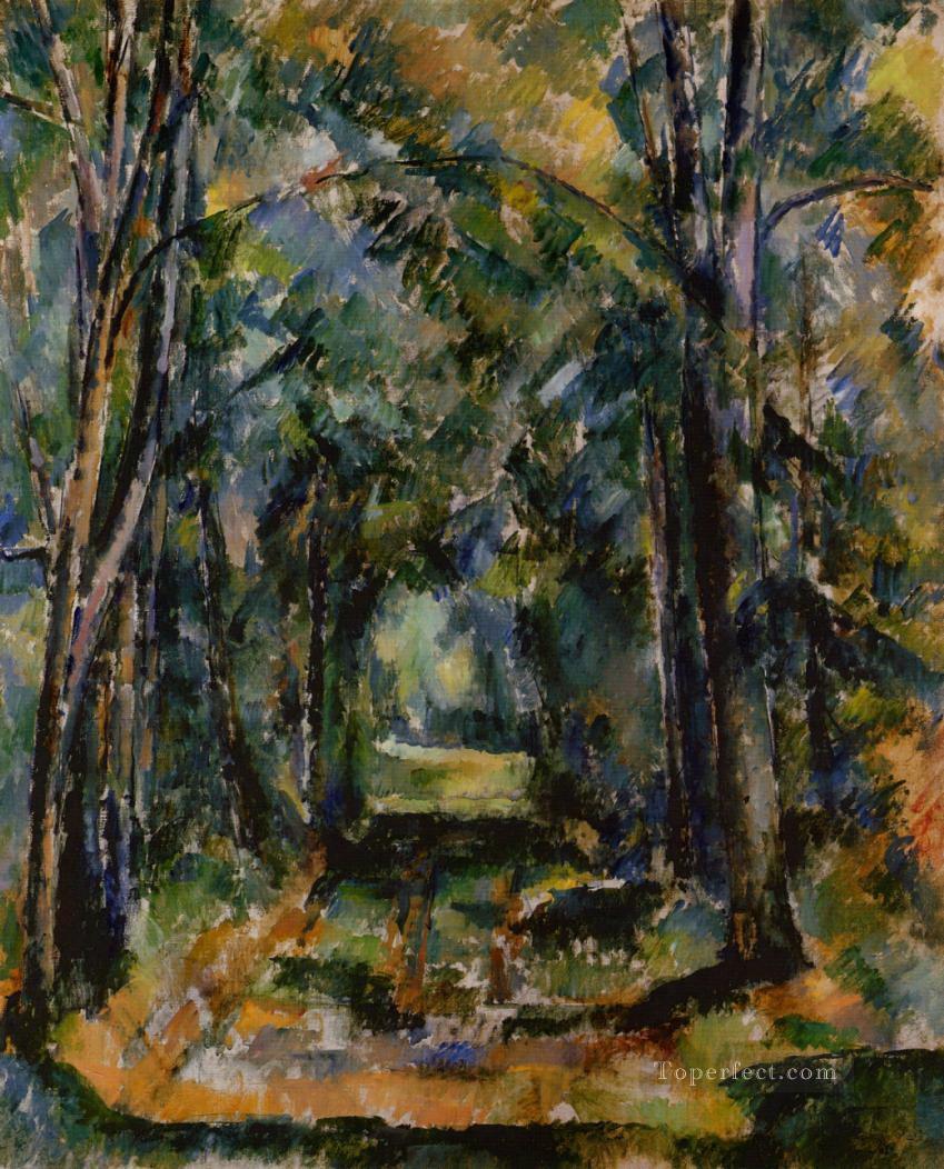 シャンティイの路地 1888年 ポール・セザンヌの森油絵